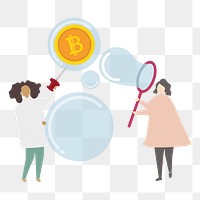 Bitcoin png illustration, transparent background