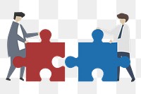 Business jigsaw png illustration, transparent background