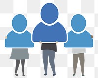 User profile png illustration, transparent background