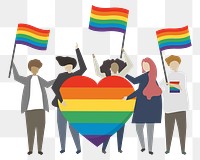 LGBTQ support png illustration, transparent background