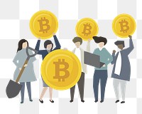 Bitcoin png illustration, transparent background