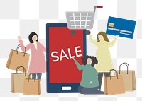 Shopping png illustration, transparent background