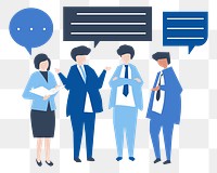 Business talk png illustration, transparent background