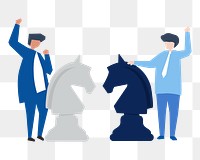 Business chess png illustration, transparent background