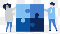 Business jigsaw png illustration, transparent background