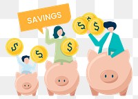 Savings png illustration, transparent background