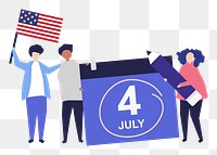 4th of July png illustration, transparent background