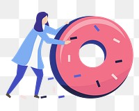 Donut png illustration, transparent background