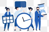 Time management png illustration, transparent background