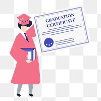 Graduation png illustration, transparent background