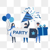 Party png illustration, transparent background