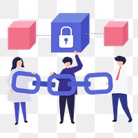 Blockchain png illustration, transparent background