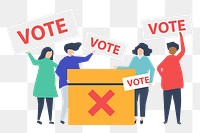 Vote png illustration, transparent background