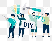 DIY png illustration, transparent background