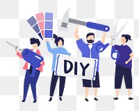 DIY png illustration, transparent background