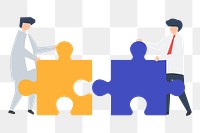 Business jigsaw png illustration, transparent background