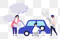 Car checkup png illustration, transparent background