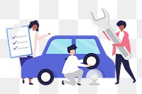 Car checkup png illustration, transparent background