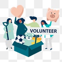 Volunteer png illustration, transparent background