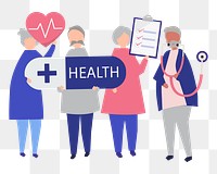 Health insurance png illustration, transparent background