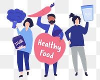 Healthy food png illustration, transparent background