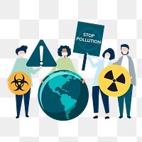 Air pollution png illustration, transparent background