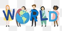 Save the world png illustration, transparent background