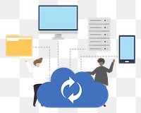 Cloud network png illustration, transparent background