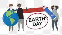 Earth Day png illustration, transparent background