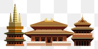 Jing'an Temple png illustration, transparent background