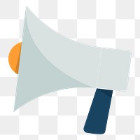  Png megaphone flat sticker, transparent background