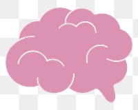 PNG Pink human brain graphic illustration sticker, transparent background