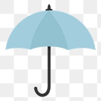 PNG Blue umbrella icon graphic illustration sticker, transparent background