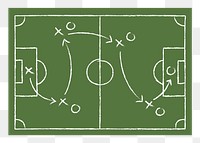  Png soccer game plan flat sticker, transparent background