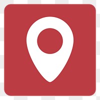  Png red location icon, transparent background