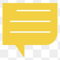 PNG Yellow speech bubble graphic illustration sticker, transparent background