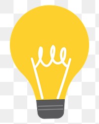 PNG Light bulb icon graphic illustration sticker, transparent background