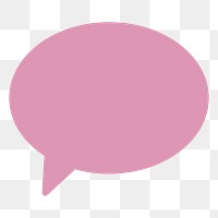  Png pink speech balloon, transparent background