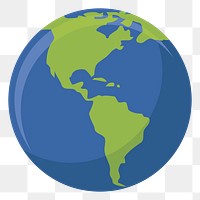PNG Earth globe graphic illustration sticker, transparent background