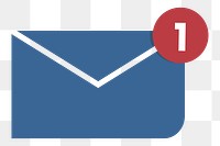  Png email notification icon, transparent background