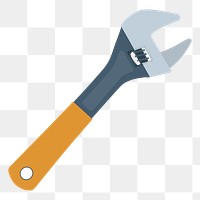  Png wrench flat sticker, transparent background
