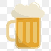 PNG Beer mug isolated graphic illustration sticker, transparent background