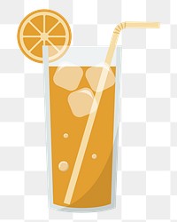 PNG Orange soft drink graphic illustration sticker, transparent background