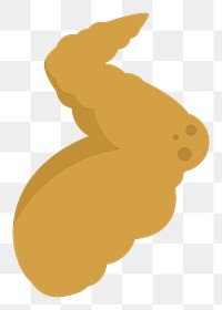 PNG Fried chicken illustration sticker, transparent background
