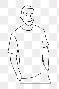 Png teenage boy illustration, transparent background