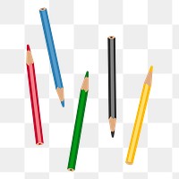 Colorful pencil png, transparent background