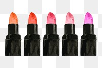 Png Watercolor lipsticks element, transparent background