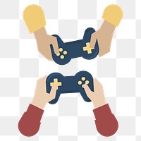 Gamer hands  png, transparent background