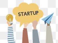 Startup business png, transparent background