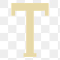 Png Capital letter T element, transparent background